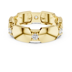 Mens 0.21 CTW Round 14K White Gold Moissanite Wedding Band
