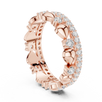 Unique 1.53 CTW Womens VVS1 Round Moissanite Diamond Wedding Band