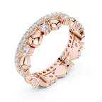 Unique 1.53 CTW Womens VVS1 Round Moissanite Diamond Wedding Band