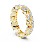 Unique 1.53 CTW Womens VVS1 Round Moissanite Diamond Wedding Band