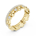 Unique 1.53 CTW Womens VVS1 Round Moissanite Diamond Wedding Band
