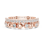Unique 1.53 CTW Womens VVS1 Round Moissanite Diamond Wedding Band