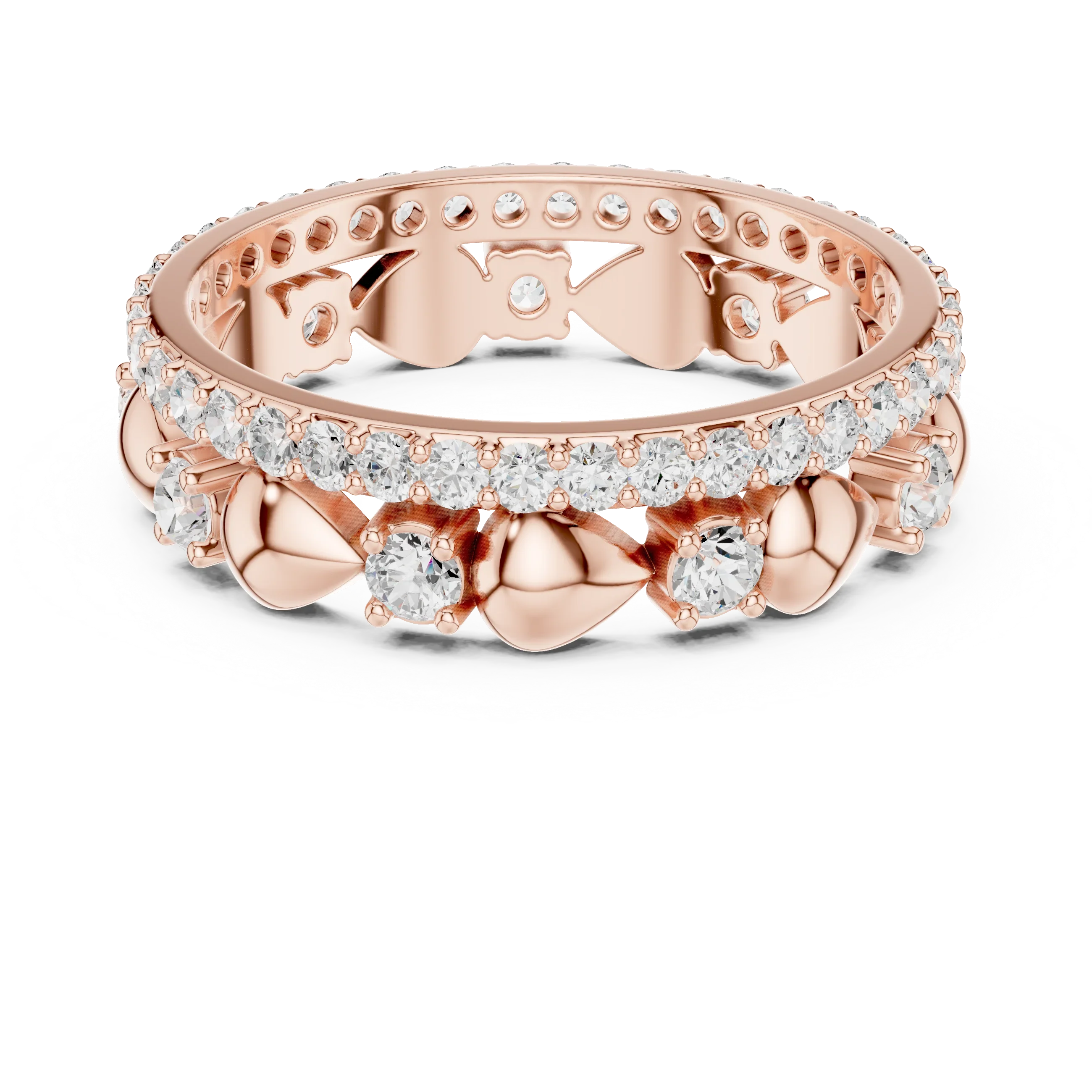 Unique 1.53 CTW Womens VVS1 Round Moissanite Diamond Wedding Band