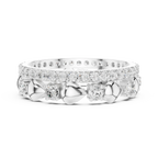 Unique 1.53 CTW Womens VVS1 Round Moissanite Diamond Wedding Band