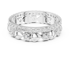 Unique 1.53 CTW Womens VVS1 Round Moissanite Diamond Wedding Band