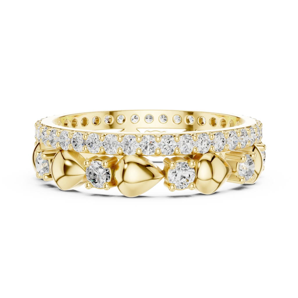 Unique 1.53 CTW Womens VVS1 Round Moissanite Diamond Wedding Band