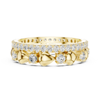 Unique 1.53 CTW Womens VVS1 Round Moissanite Diamond Wedding Band