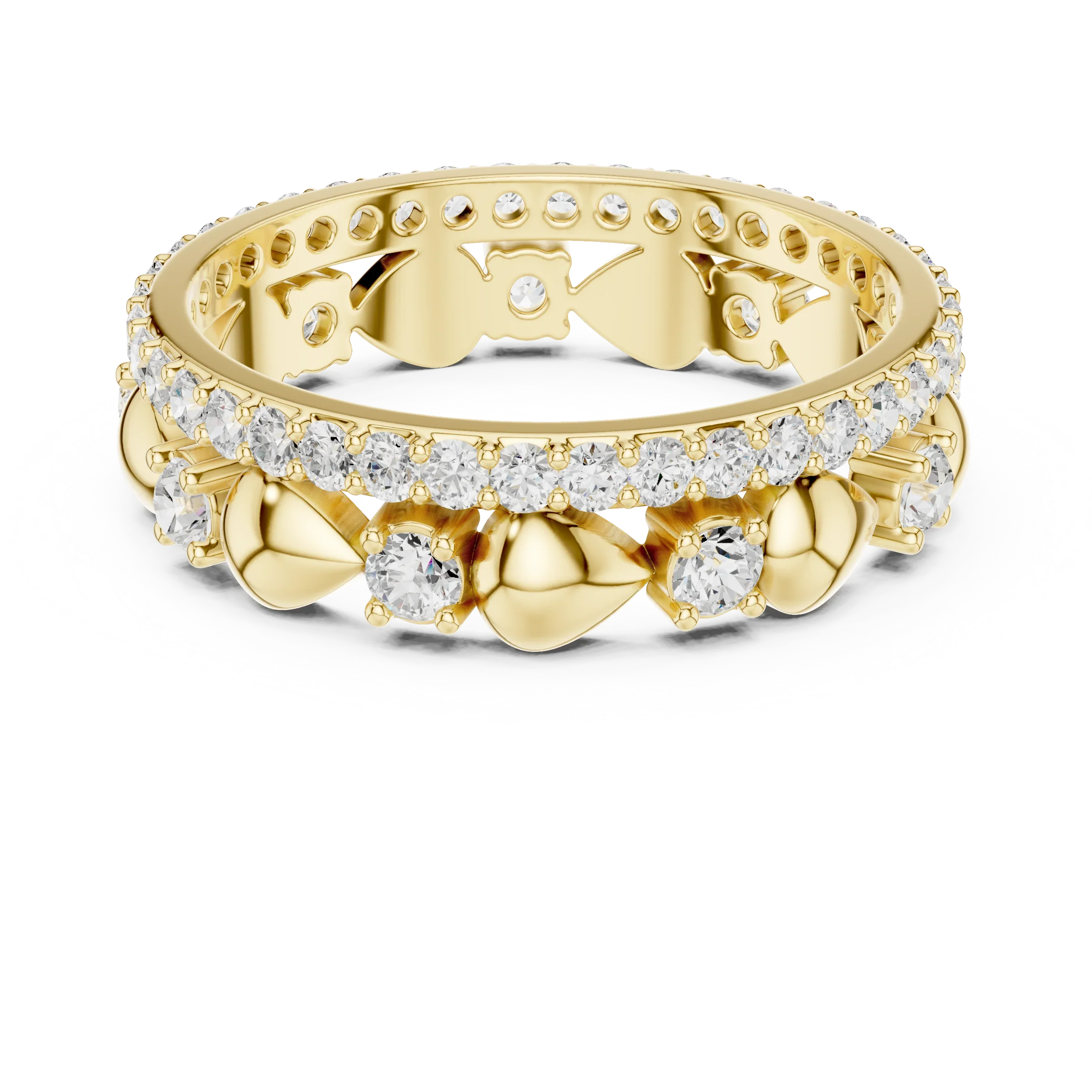 Unique 1.53 CTW Womens VVS1 Round Moissanite Diamond Wedding Band