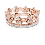 10K White Gold 0.84 CTW Lab Grown Diamond Crown Tiara Stacking Ring