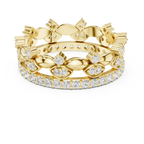 10K White Gold 0.84 CTW Lab Grown Diamond Crown Tiara Stacking Ring
