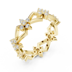 0.48 CTW 10K Rose Gold VVS1 Moissanite Floral Engagement Ring