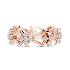 0.48 CTW 10K Rose Gold VVS1 Moissanite Floral Engagement Ring