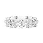 0.42 CTW 14K Gold VVS1 Moissanite Art Deco Link Eternity Band