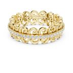Vintage Scroll Pave White Gold 0.28 CTW Moissanite Eternity Band