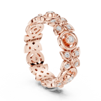 18K Gold 0.36 CTW VVS Moissanite Floral Eternity Band
