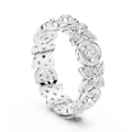 18K Gold 0.36 CTW VVS Moissanite Floral Eternity Band