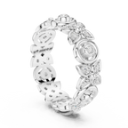 18K Gold 0.36 CTW VVS Moissanite Floral Eternity Band