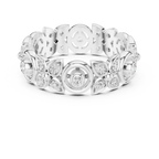 18K Gold 0.36 CTW VVS Moissanite Floral Eternity Band