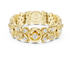 18K Gold 0.36 CTW VVS Moissanite Floral Eternity Band