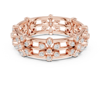 VVS1 Moissanite 0.46 CTW 10K White Gold Floral Filigree Wedding Band
