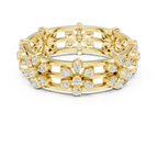 VVS1 Moissanite 0.46 CTW 10K White Gold Floral Filigree Wedding Band