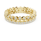 0.67 CTW VVS1 Moissanite 14K White Gold Leaf Design Wedding Band
