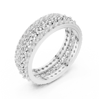 0.86 CTW 10K Gold VVS1 Moissanite Floral Eternity Wedding Band