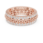 0.86 CTW 10K Gold VVS1 Moissanite Floral Eternity Wedding Band