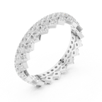 10K Gold VVS1 Moissanite Fancy Wedding Eternity Band