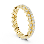 10K Gold VVS1 Moissanite Fancy Wedding Eternity Band