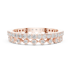 10K Gold VVS1 Moissanite Fancy Wedding Eternity Band