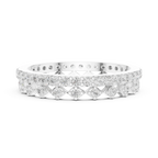 10K Gold VVS1 Moissanite Fancy Wedding Eternity Band