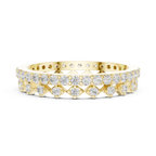 10K Gold VVS1 Moissanite Fancy Wedding Eternity Band
