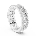 0.57 CTW White Gold D Color Moissanite Floral Eternity Wedding Band