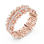0.71 CTW Gold VVS1 Lab Diamond Art Deco Wedding Band