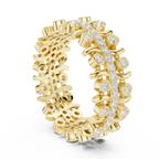 0.71 CTW Gold VVS1 Lab Diamond Art Deco Wedding Band