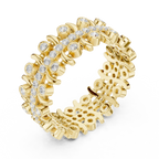 0.71 CTW Gold VVS1 Lab Diamond Art Deco Wedding Band