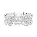 0.71 CTW Gold VVS1 Lab Diamond Art Deco Wedding Band