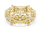 0.46 CTW 14K Gold VVS Lab Diamond Curved Crown Vintage Wedding Band