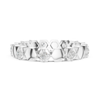 0.31 CTW Hexagon Eternity Band Rose Gold Round D Color VVS1 Moissanite Wedding Ring