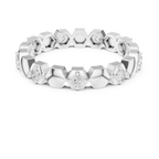 0.31 CTW Hexagon Eternity Band Rose Gold Round D Color VVS1 Moissanite Wedding Ring