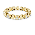 0.31 CTW Hexagon Eternity Band Rose Gold Round D Color VVS1 Moissanite Wedding Ring