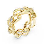14K White Gold 0.25 CTW Round Moissanite Infinity Swirl Stacking Ring