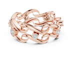 14K White Gold 0.25 CTW Round Moissanite Infinity Swirl Stacking Ring