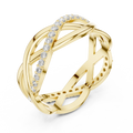 0.38 CTW Criss Cross Infinity 10K Gold D Color Round Lab Diamond Wedding Band