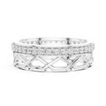 Geometric Lattice 0.41 CTW 14K Gold Round Moissanite Eternity Band
