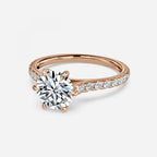 Round Brilliant Cut Micro Setting Diamond Ring