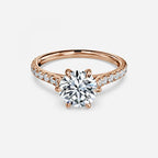 Round Brilliant Cut Micro Setting Diamond Ring