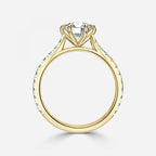 Round Brilliant Cut Micro Setting Diamond Ring