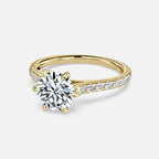 Round Brilliant Cut Micro Setting Diamond Ring
